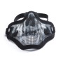 Mesh mask metal Black Skull