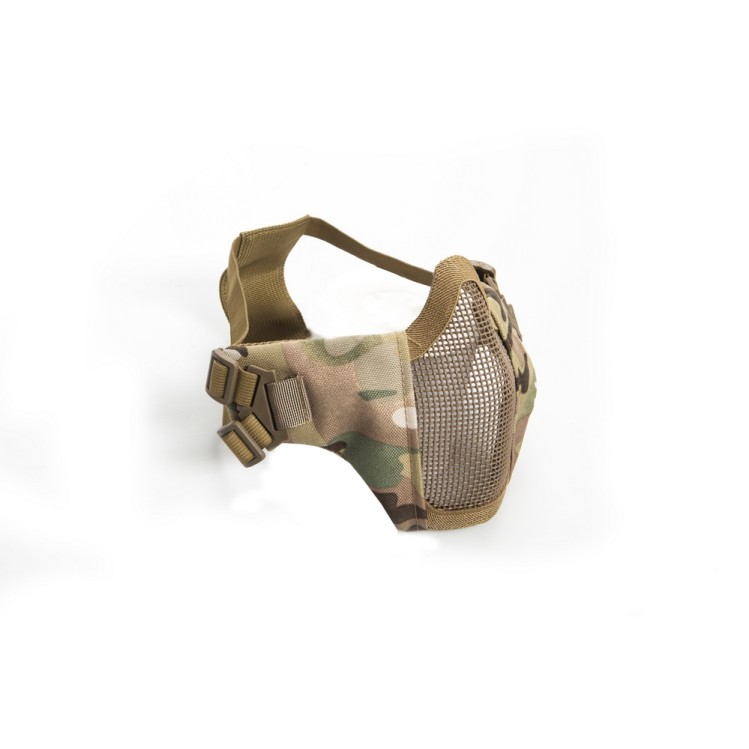 Mesh mask, cheek pad, metal lower half Multicam