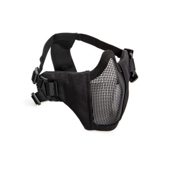 Mesh mask, cheek pad, metal lower half Black