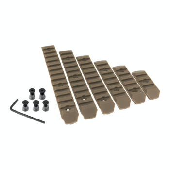 JJ Airsoft KeyMod Rail set 6pcs TAN JJ Airsoft KeyMod Rail set 6pcs TAN