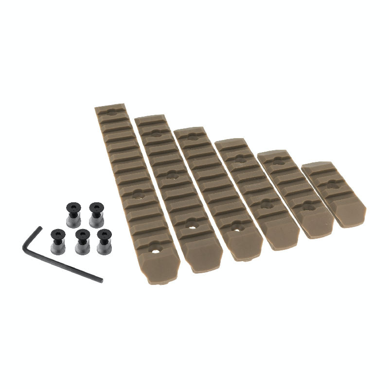 JJ Airsoft KeyMod Rail set 6pcs TAN - Pikadooprema