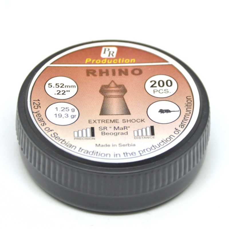 Dijabole 5,5mm Rhino 1,25g 200kom - Pikadooprema