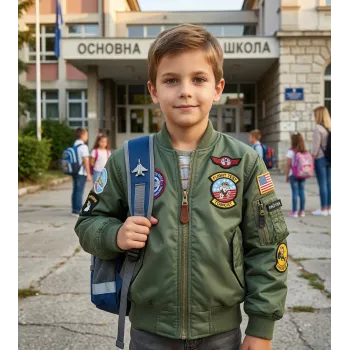 Dečija pilotska jakna MA1 KombatUK (Veličina M / Uzrast 7-8 god.)