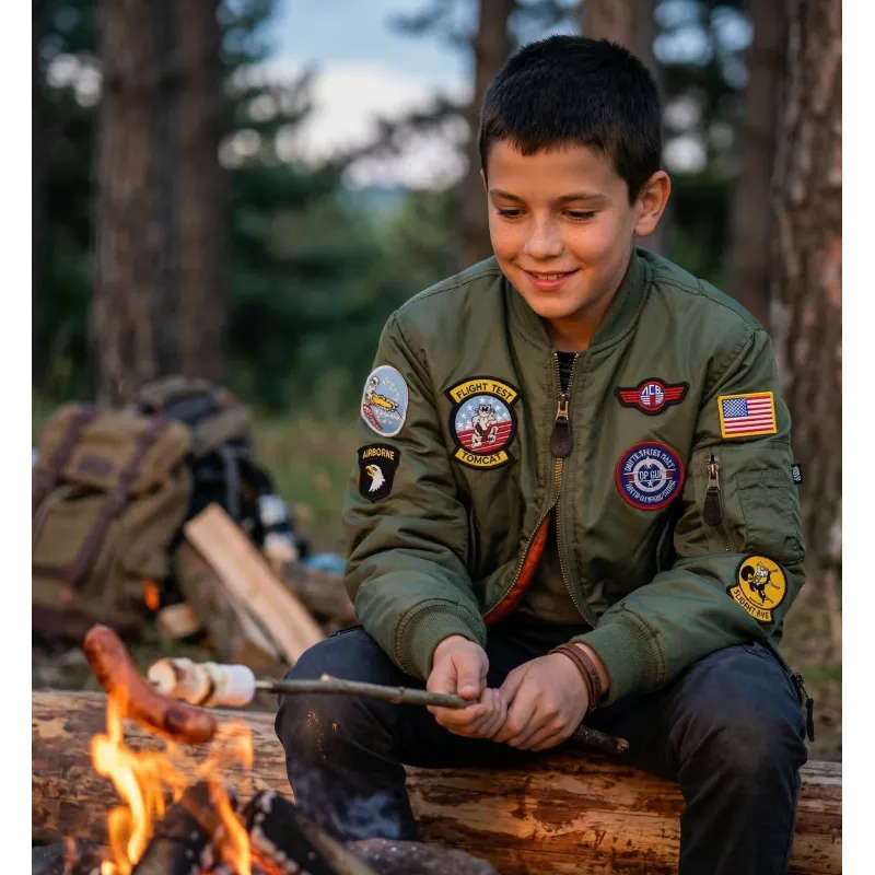 Decija pilotska jakna MA1 KombatUK (Velicina XL / Uzrast 11-12 god.) - Pikadooprema