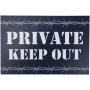 Private Keep Out sign