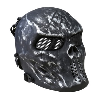 Skull mesh mask - Gunmetal Grey
