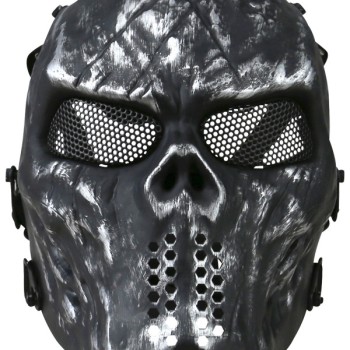 Skull mesh mask - Gunmetal Grey