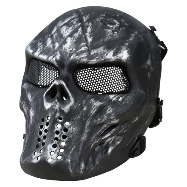Skull mesh mask - Gunmetal Grey - Pikadooprema