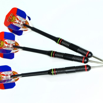 Rick's Home 24g Steeldart (Strelice za klasični pikado sa srpskom zastavom)