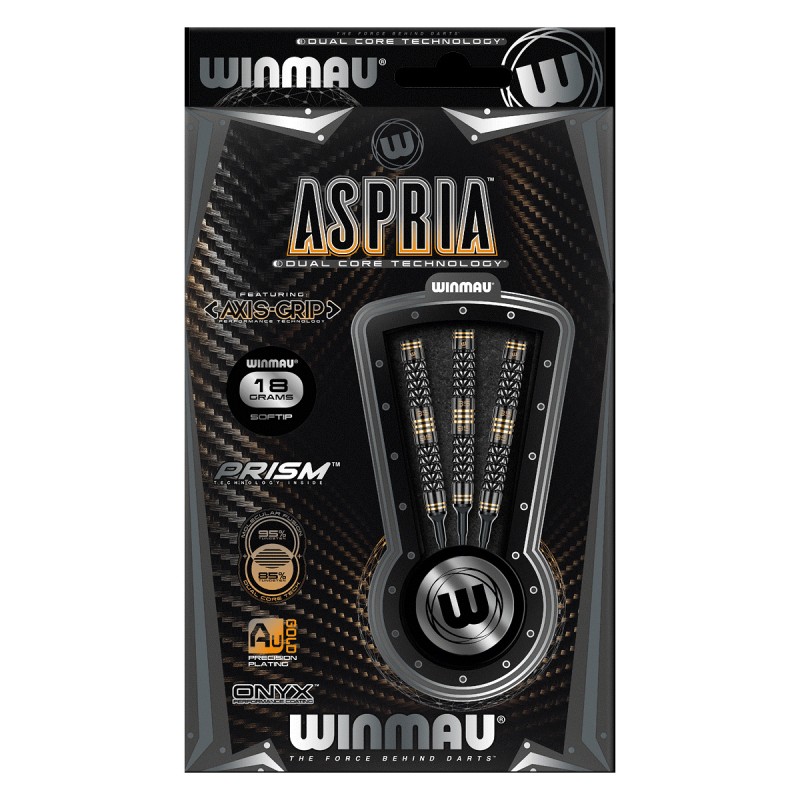 Aspria 85/95% Tungsten 16/18g Softdart (Winmau) Aspria 85/95% Tungsten 16/18g Softdart - Pikadooprema