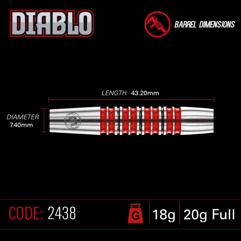 Diablo 90% Tungsten 18/20g Softdart - Pikadooprema