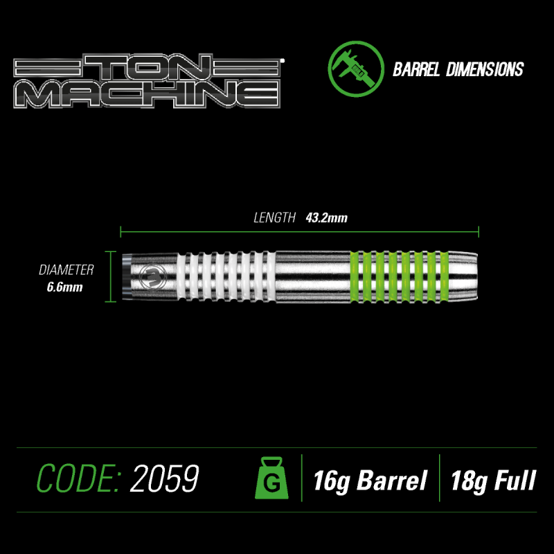 Ton Machine 80% Tungsten G/W Softdart (Winmau) Ton Machine 80% Tungsten G/W Softdart - Pikadooprema