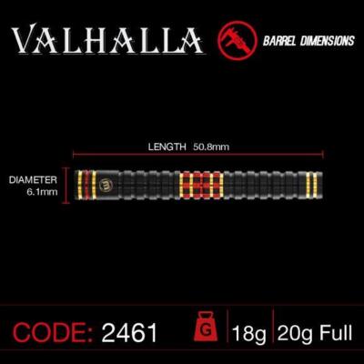 Valhalla 85/95% Tungsten DualCore 18/20g Softdart (Winmau) Valhalla 85/95% Tungsten DualCore 18/20g Softdart - Pikadooprema