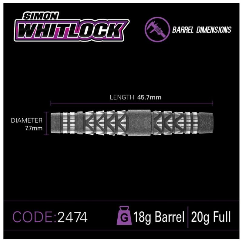 Simon Whitlock 90% Tungsten 18/20g Softdart